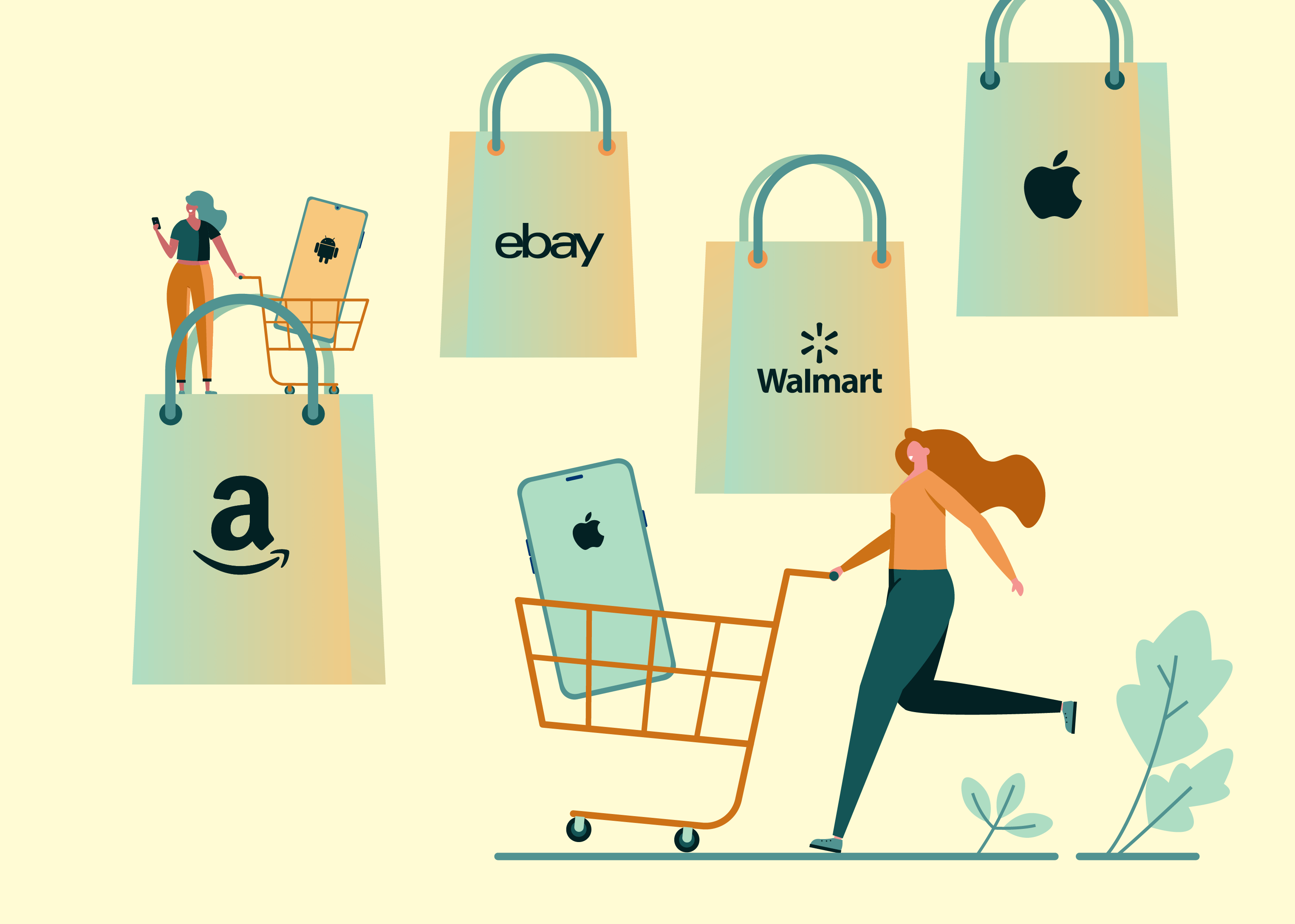 Where are smartphone shoppers shopping?