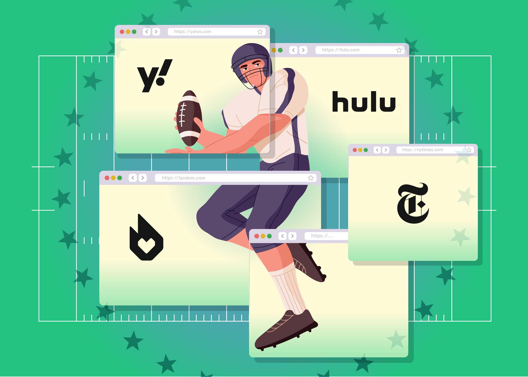 Touchdown for entertainment: NFL fans flock to entertainment websites this season.